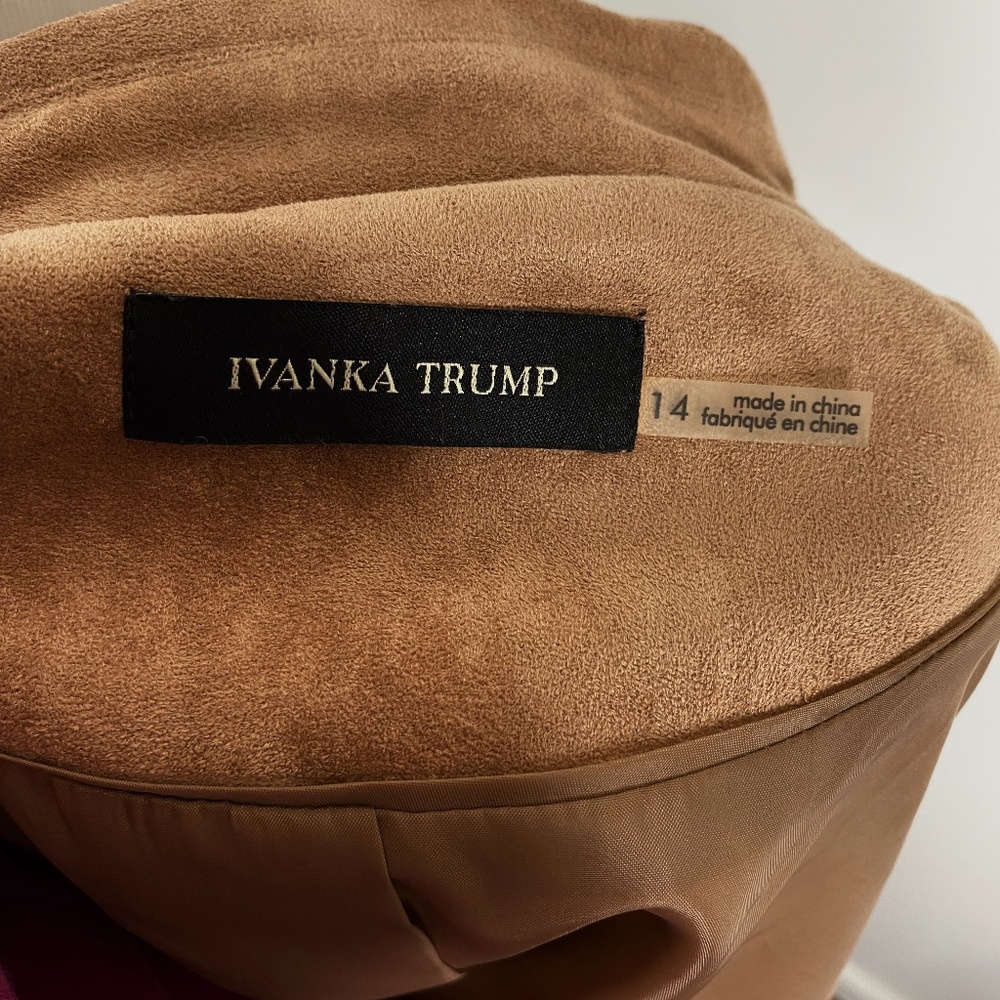 Ivanka Trump Faux Suede Open Front Jacket Sz. 14 - Picture 7 of 9